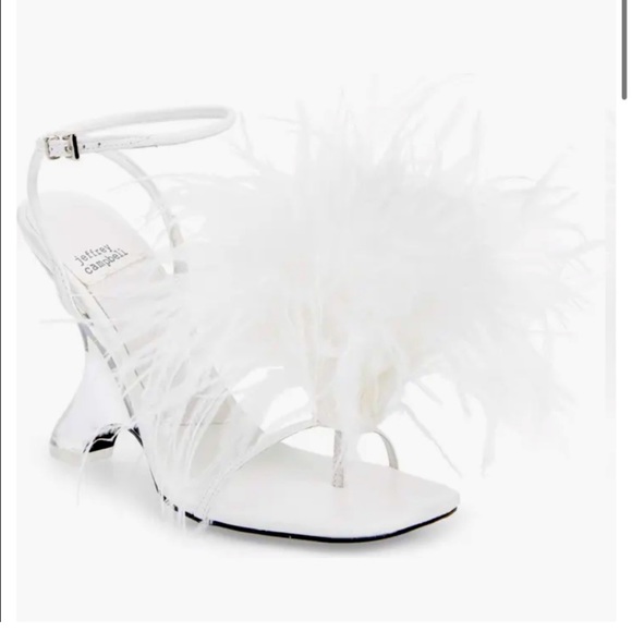 Jeffrey Campbell Flirt a lot feather sandal - Picture 2 of 3